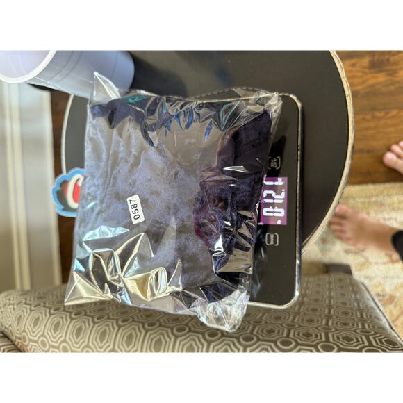 R. Vivimos NWT Blue Crushed Velvet Strappy Fit & Flare Dress Size M 8/10 - Picture 5 of 5